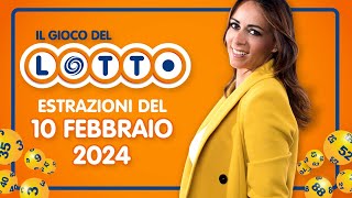 Estrazione in diretta del Gioco del Lotto e del Simbolotto di sabato 10 Febbraio 2024 [upl. by Oilegor]