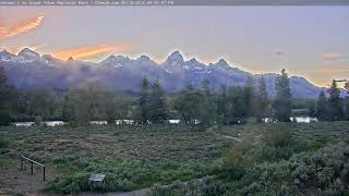 Teton Time Lapse of sunset viewed from Dornans on June 28 2024 [upl. by Erna]