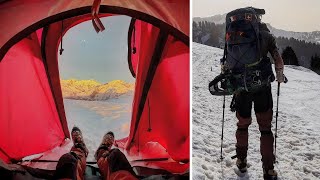 3 jours de bivouac en montagne  TREK HIVERNAL [upl. by Sadoc]