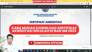 Cara Download Sertifikat Akreditasi Sekolah di BANSM 2023 [upl. by Eidac]