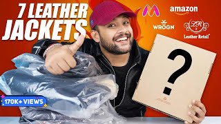 7 Best Stylish Leather Jackets for Winter Men 🔥 Jacket Haul Review 2024  ONE CHANCE [upl. by Osnola]