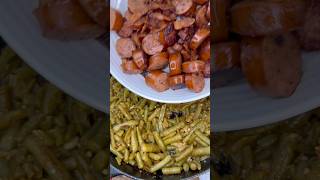 Keto Loaded Green Beans with Bacon Sausage and Garlic shorts [upl. by Jaco]