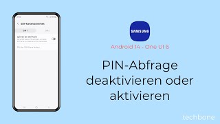 PINAbfrage deaktivieren oder aktivieren  Samsung Android 14  One UI 6 [upl. by Eanel668]