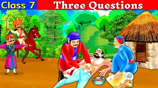 Three Questions Class 7  class 7 english chapter 1  हिंदी मे  Animated story [upl. by Renwick]