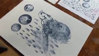 Watercolor Monoprint [upl. by Kilam115]