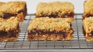 Date Squares Classic Verson  Joyofbakingcom [upl. by Blisse]