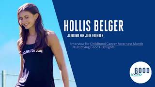 Hollis Belger local Jefferson Award Recipient whos raising awareness for childhood cancer [upl. by Arria]