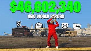 How I Made 46602340 in 1 Day I Broke the World Record  Biggest Business Sale Ever GTA Online [upl. by Htnamas]