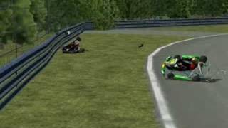 Insane Rfactor Go Kart Mod AI Glitches [upl. by Alten]