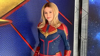 Captain Marvel Meet and Greet  Disney California Adventure [upl. by Rojam249]