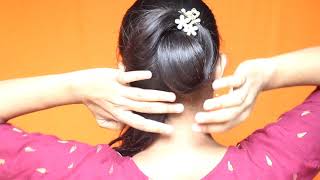 Quick Daily Wear Juda hairstyle For Girl With small Clutcher । hairstyle Juda [upl. by Yrogreg]