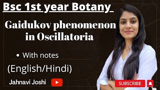 Oscillatoria Gaidukov phenomenon Notes Bsc 1st year Botany [upl. by Annahsohs]