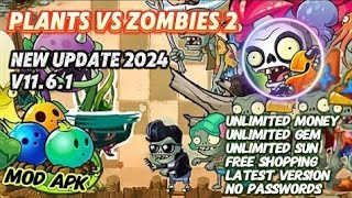 Plants Vs Zombies 2 Mod apk V1171 Latest version  Unlimited Coins amp Gems Unlock all plants [upl. by Odranar]