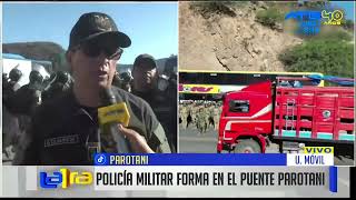 Efectivos policiales y militares mantienen resguardo en Parotani [upl. by Petrina]