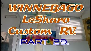 WINNEBAGO LeSharo Custom RV Part 29  Shower Curtain Install Warped molding repair [upl. by Anstus]