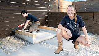 Starting Our Outdoor Shower Build  Part 1  Pouring Concrete amp Milling Lumber [upl. by Yelmene]