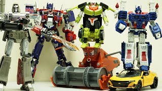 Transformers Stop motion  Optimus Prime vs Megatron Ultra Magnus amp Tobot Robot [upl. by Ylla]