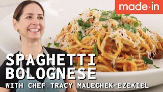 How To Make Spaghetti Bolognese with Chef Tracy  Made In Cookware [upl. by Neelrahc]