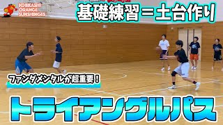 基礎練習はやっぱり大切！トライアングルパス  Triangle Pass【市立柏高校女子バスケ部】 [upl. by Austina]