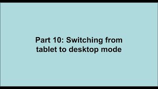 Drew Webers BT Speak Demo Series Part 10 Switching to Desktop Mode [upl. by Nire919]