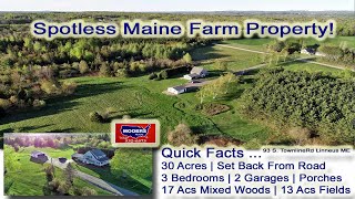 SOLD Farm Property For Sale In Maine Real Estate Video MOOERS REALTY [upl. by Rosenbaum]