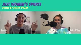 Sam Kerr Educates Kelley OHara On AFL Rules  Just Womens Sports Podcast [upl. by Burhans]