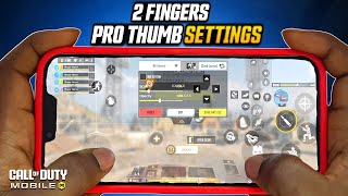 COD MOBILE 2 FINGERS PRO THUMB SETTINGS amp SENSITIVITY 🔥 IPhone 13 Pro Max [upl. by Linus]