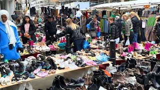 🇬🇧 EAST LONDON WALKING TOUR LONDONS HISTORIC PETTICOAT LANE MARKET VIBRANT STREET MARKET 4K60FPS [upl. by Horne]