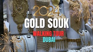 A Guided Walking Tour Of Dubai Iconic Gold Souk [upl. by Ahsuoj]