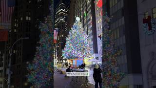 🎄Best Subway Exit this season New York City 🎉🎅🏻 wallstreet newyork Christmas travel nyc [upl. by Nad]