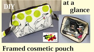 Diy Necessaire bolsa ワイヤーポーチ 作り方 自由サイズ hanger wire framed cosmetic pouch 口金ポーチ [upl. by Thynne]