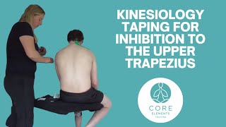 Kinesiology Taping for inhibition to the upper trapezius [upl. by Ellga859]