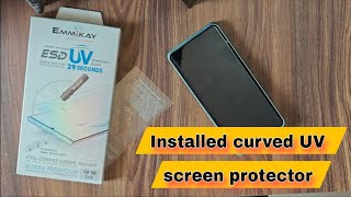 I applied curved UV tempered glass on OnePlus 12  screen guard installation oneplus cjmehta [upl. by Iralav]