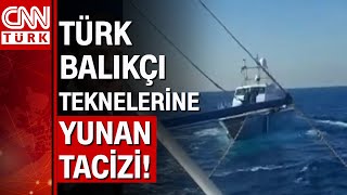 Egede Yunan Sahil Güvenlikten Türk balıkçı teknelerine taciz girişimi [upl. by Deckert]