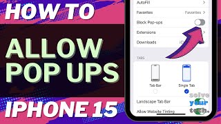 How to Allow Pop Ups on iPhone 15 [upl. by Hauhsoj699]