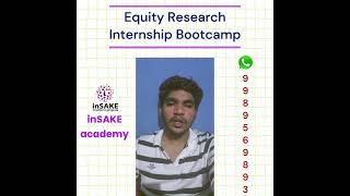 My Equity Research Internship Journey at inSAKE Academy [upl. by Yarahs19]