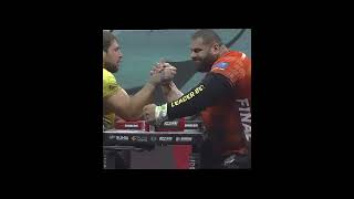 Levan vs Vitaly armwrestling deniscyplenkov levansaginashvili eastvswest [upl. by Eimarrej]