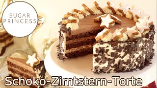 Festliche SchokoZimtsternTorte  Adventstorte  Weihnachtstorte SCCC 2019 Rezept von Sugarprincess [upl. by Levin]