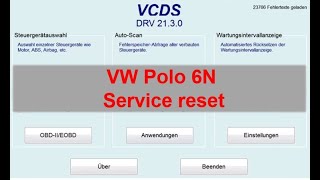 VW Polo 6N Service zurücksetzen  VCDS [upl. by Alberta808]