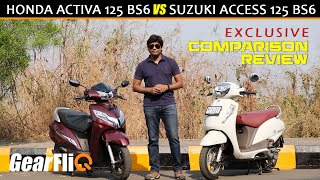 Suzuki Access 125 BS6 VS Honda Activa 125 BS6  Comparison  GearFliQ  Hindi [upl. by Virgin800]