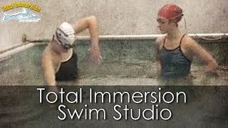 Private Swim Lessons in Total Immersion Swim Studio [upl. by Ybrad]