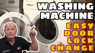 How to Replace washing machine door lock with no screws Bosch Neff amp Siemens [upl. by Sugar]