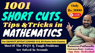 1001 Short CutsTips amp Tricks in Mathematics For Eamcet Bitsat amp Comedk [upl. by Emixam]