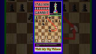 Italian Game Knight Attack PonzianiSteinitz Gambit chess [upl. by Cirnek288]