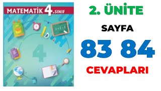 4 Sınıf Matematik Ders Kitabı Sayfa 83 84 Cevapları [upl. by Bentlee561]