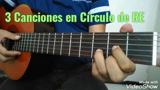 Canciones en Círculo de Re Guitarra tutorial [upl. by Gerge]