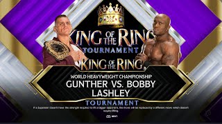 WWE 2K24 FULL MATCH — Gunther vs Bobby Lashley — World Title Match [upl. by Tolmann]