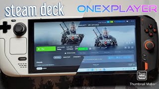 STEAM DECK vs ONEXPLAYER 1S 1195G7  The Witcher 3 [upl. by Nesyrb]