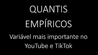 Quantis Empíricos Percentis Quartis Variável mais importante no YouTube [upl. by Lyndel]