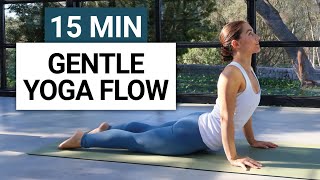 15 Min Gentle Yoga Flow  Full Body Stretch to Relax amp Release Tension [upl. by Gilmore]